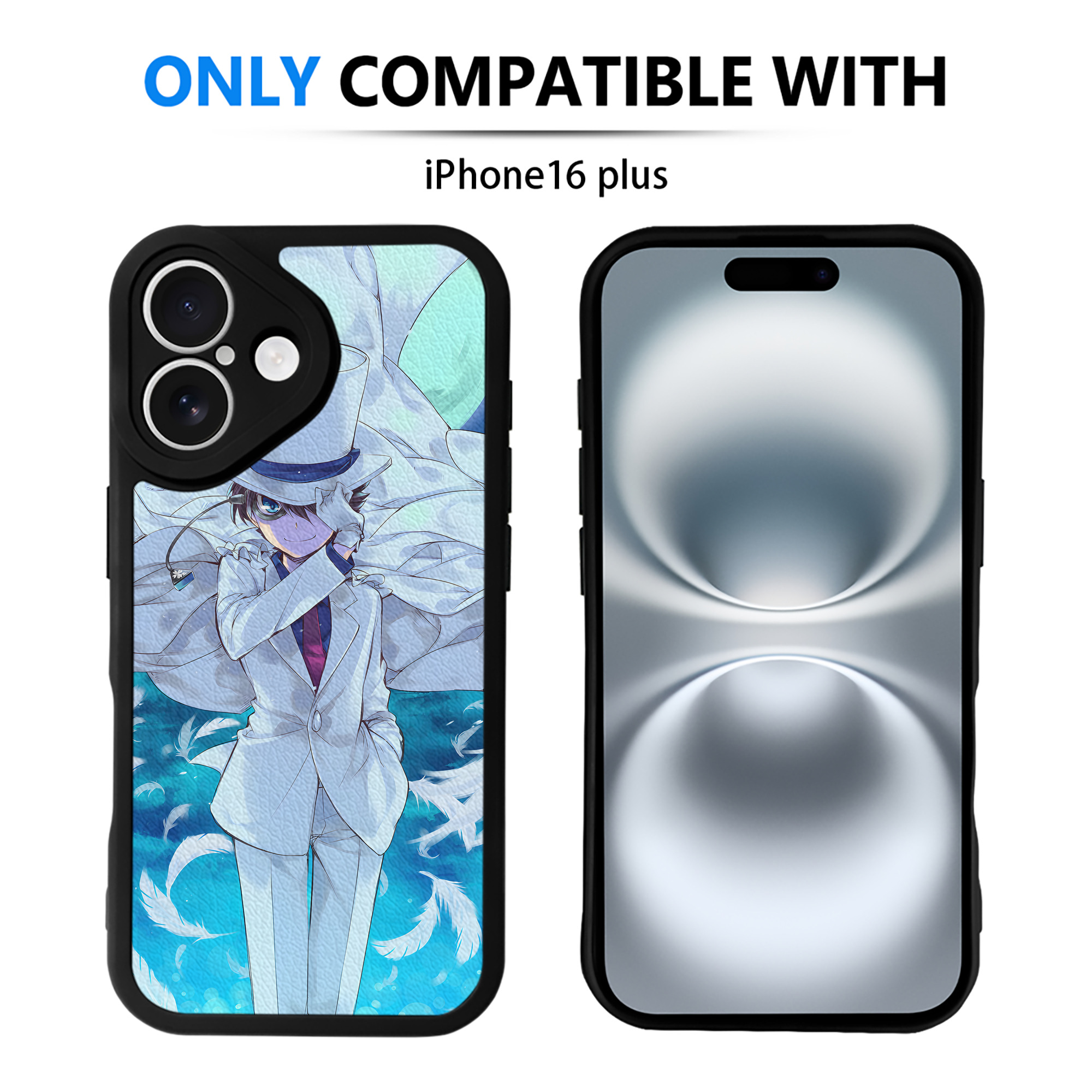 （画像用） 名探偵コナン Detective Conan 【iPhone 16シリーズ対応】シリコンスマホケース（レザー調） 材質：シリコン
